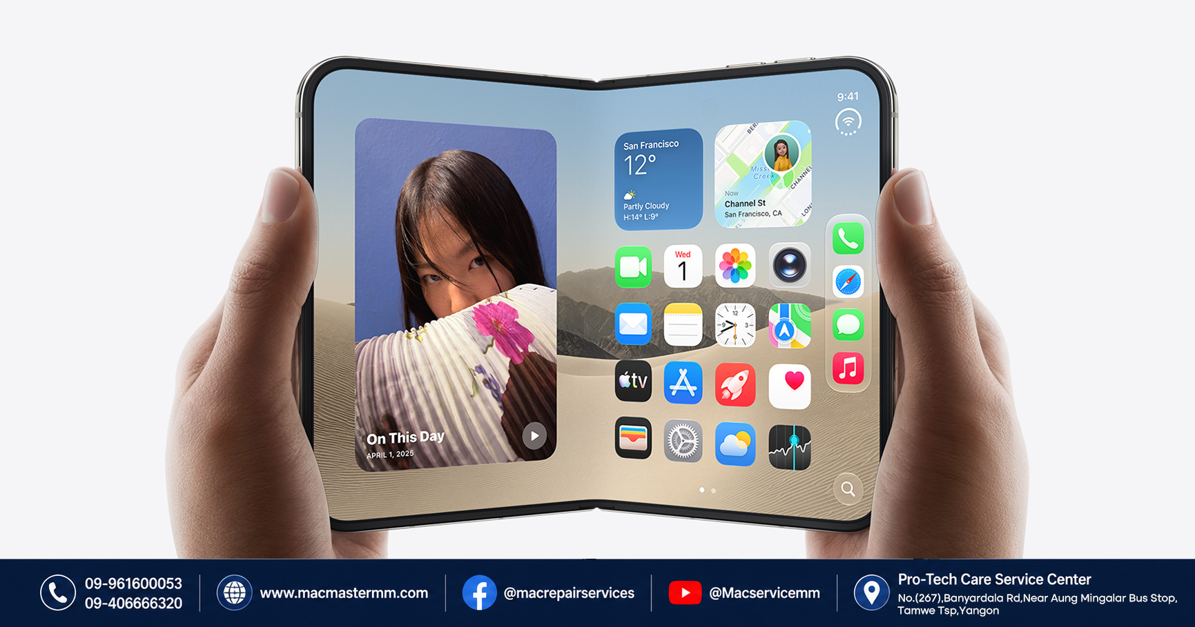 Apple áá˛áˇ áááááŻáśá¸ Foldable ááŻááşá¸ "iPhone Duo" áá˛áˇ áĄáŹá¸ááŹááťááşááťáŹá¸áážááˇáş ááŻáśá¸áááşááťááş